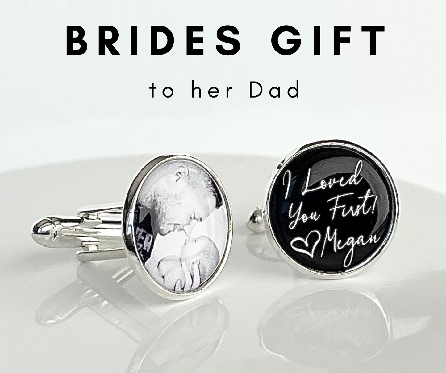 Father of the Bride Photo Personalized Cufflinks (Copy)